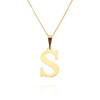 Gold-Anhänger 585 einfacher Buchstabe S Höhe 2 cm