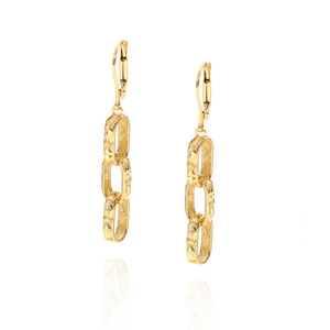 Gold 585 Diamant-Gliederohrringe mit englischem Verschluss