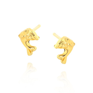 Gold 585 Delphin-Diamant-Ohrstecker