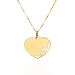 Gold 585 durchbrochener schlichter Herz-Anhänger