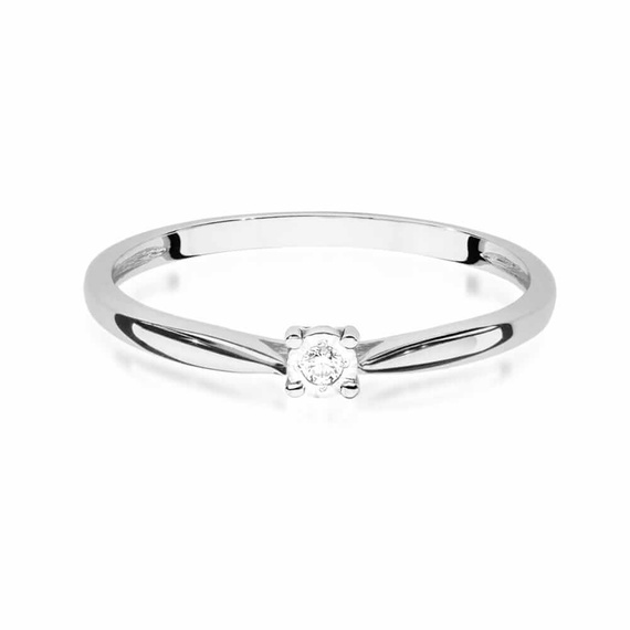 Verlobungsring aus Gold mit 0,01 Karat Diamant