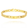 Herrenarmband aus Gold 585 dick mit Gravur 22 cm
