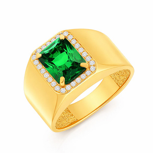 Gold 585 Diamant-Dreifachring mit weißen und schwarzen Diamanten 0,36 ct