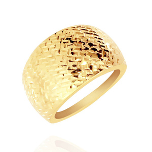 Gold breiter Diamantring 585 gefräst
