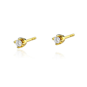 Gold-Ohrringe 585 ovale Rubine Diamanten 0,71 ct