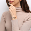 Gold 585 Charms Anhänger für Armband rund glatt Zirkonia rund