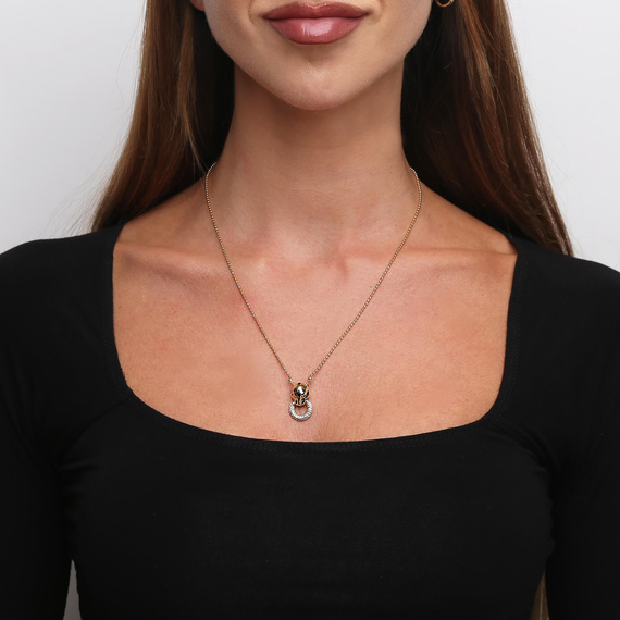 Goldkette Tiger 585 Zirkonia Kette mit Kugeln