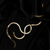 Goldband Halskette Adder 585 glatt 4 mm Länge 42-45 cm