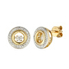 Gold 585 Reif Ohrringe mit Diamanten Post 0,26 ct