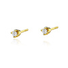 Gold-Ohrringe 585 ovale Rubine Diamanten 0,71 ct